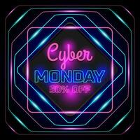 Cyber Monday-Verkaufsfahnenschablone für Geschäftsförderungsvektorillustration vektor