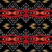 Ikat nahtlos Muster Hintergrund traditionell Muster. Ikat aztekisch Stammes- Hintergrund. Design zum das Schaffung von diese Muster mit Ikat Muster. Verbreitung im zentral Asien vektor