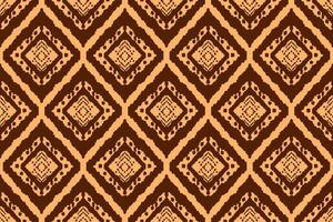 schöne ethnische abstrakte ikat-kunst. nahtloses kasuri-muster in stammes-, volksstickerei und mexikanischem stil. aztekischer geometrischer kunstornamentdruck. design für teppich, tapete, kleidung, verpackung, stoff. vektor