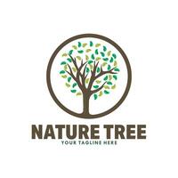 natur träd logotyp design illustration vektor