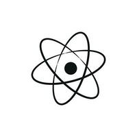 Vektor Moleküle von Atom Symbol im einfach Stil isoliert auf Weiß Hintergrund Wissenschaft Symbol