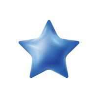 Vektor Star glänzend Blau Farben 3d süß glatt Star gestalten realistisch Vektor Illustration isoliert auf ein Weiß Hintergrund