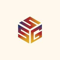 kub logotyp ssg, kreativ logotyp, vektor
