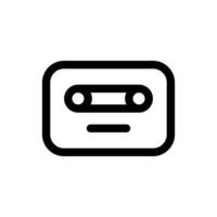 Kassette Symbol im modisch eben Stil isoliert auf Weiß Hintergrund. Kassette Silhouette Symbol zum Ihre Webseite Design, Logo, Anwendung, ui. Vektor Illustration, Folge10.