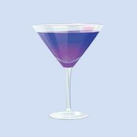 vektor martinez cocktail i de glas på vit bakgrund