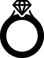 solide Symbol zum Ring vektor