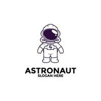 astronaut vektor logotyp ikon, illustration astronaut eller Plats logotyp design mall