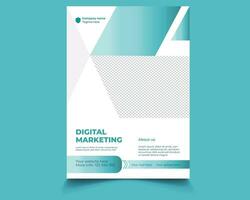 Geschäft oder korporativ Flyer Vorlage zum Digital Marketing vektor