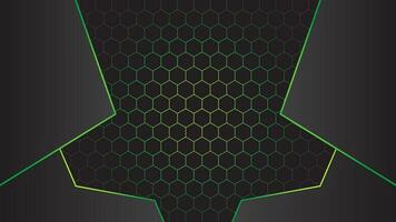 abstrakt Hintergrund mit Hexagon Muster mit schwarz und Grün Farbe vektor