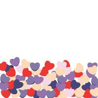 Vektor Rahmen mit rot Herzen auf Rosa Hintergrund Grafik Design im das Konzept von Liebe Liebe Symbol