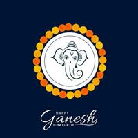 herre ganpati illustration för ganesh chaturthi festival social media posta vektor