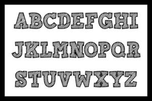 vielseitig Sammlung von kritzeln Kreationen Alphabet Briefe zum verschiedene Verwendet vektor