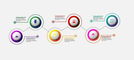 abstrakt Infografik Vorlage 6 Schritte vektor