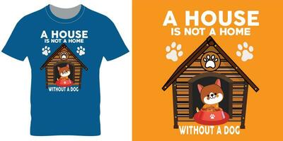 ein Haus ist nicht ein Zuhause ein T-Shirt drucken Design vektor
