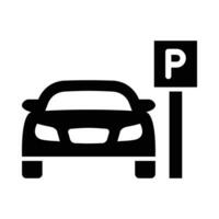 Auto Park Vektor Glyphe Symbol zum persönlich und kommerziell verwenden.