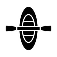 Kanu Vektor Glyphe Symbol zum persönlich und kommerziell verwenden.