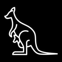 Känguru Logo Vektor, Prämie, sauber, einfach, modern vektor