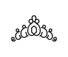 Tiara Symbol oder königlich Diadem. Vektor Symbol zum Netz Design isoliert auf Weiß Hintergrund.