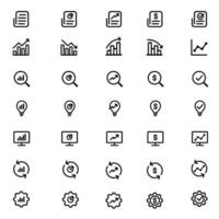 Illustration Vektor Grafik von Finanzen und Buchhaltung Linie Symbol Packungen