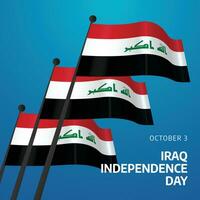 Irak Unabhängigkeit Tag Design Vorlage gut zum Feier. Irak Flagge Design Vorlage. eben Flagge Design. Vektor eps 10.
