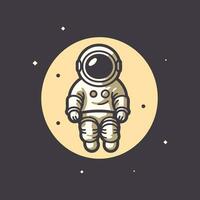 astronaut i Plats. vektor illustration. astronaut ikon.