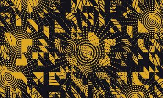 abstrakt schmutzig Gelb und schwarz Grunge Textur Hintergrund mit Halbton Stil, Vektor Grunge Hintergrund schwarz und Gelb Farbe