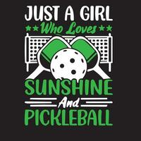 Pickleball T-Shirt Design, Pickleball Vektoren, Pickleball Symbol, Pickleball USA Flagge vektor