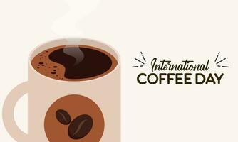 eben International Tag von Kaffee Design Hintergrund Konzept vektor