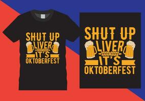 oktoberfest t-shirt design vektor illustration, öl typografi oktoberfest design.