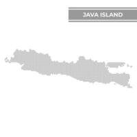 prickad Karta av java ö indonesien vektor