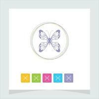 Schmetterling Symbol Vektor Illustration Folge10.