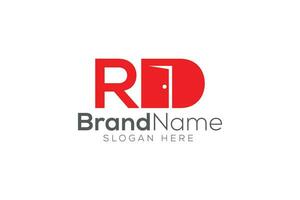 minimal und Fachmann Brief r d Tür Vektor Logo Design