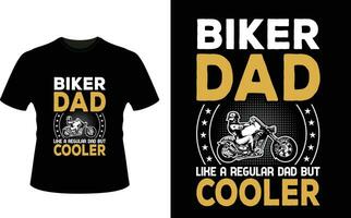 cyklist pappa tycka om en regelbunden pappa men kylare eller pappa pappa tshirt design eller far dag t skjorta design vektor