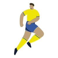 fotboll spelare vektor platt illustration