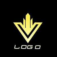 Logo Design Illustration von das Brief v auf ein schwarz Hintergrund vektor