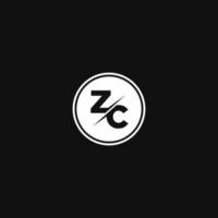 zc Logo Monogramm moderne Designvorlage design vektor