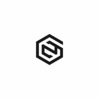 gn logo monogram modern designmall vektor