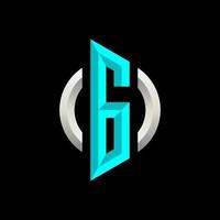 Initiale g Gaming-Esport-Logo-Design moderne Vorlage vektor