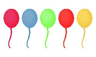 en samling av färgrik ballonger vektor