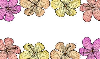 Hand gezeichnet Illustration Hibiskus Blume vektor