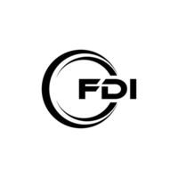 fdi Logo Design, Inspiration zum ein einzigartig Identität. modern Eleganz und kreativ Design. Wasserzeichen Ihre Erfolg mit das auffällig diese Logo. vektor