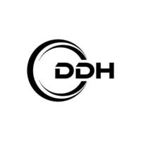 ddh logotyp design, inspiration för en unik identitet. modern elegans och kreativ design. vattenmärke din Framgång med de slående detta logotyp. vektor