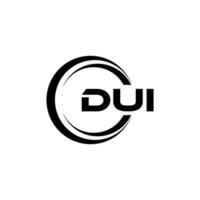 dui Logo Design, Inspiration zum ein einzigartig Identität. modern Eleganz und kreativ Design. Wasserzeichen Ihre Erfolg mit das auffällig diese Logo. vektor