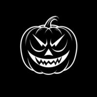 Halloween Kürbis zum glücklich Halloween Urlaub. Orange Kürbis mit Lächeln Design zum das Urlaub Halloween. vektor