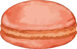 Macaron Hand gezeichnet Aquarell Illustration isoliert Element vektor