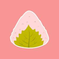 söt japansk sakura mochi söt vektor konst illustration