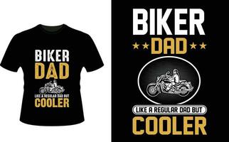 Biker Papa mögen ein regulär Papa aber Kühler oder Papa Papa T-Shirt Design oder Vater Tag t Hemd Design vektor