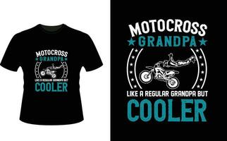 Moto-Cross Eran Opa mögen ein regulär Opa aber Kühler oder Großvater T-Shirt Design oder Großvater Tag t Hemd Design vektor