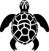 Tier Reptil Schildkröte schwarz und Weiß vektor