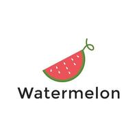 Scheibe Wassermelone Logo Design Vorlage vektor